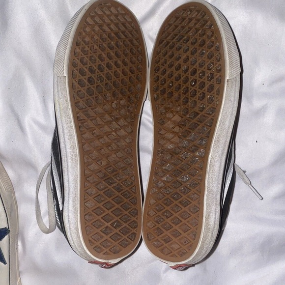 VAN OLD SKOOL BLACK WHITE STRIPE SUEDE LOW TOP SNEAKER Women SIZE 8 M - Picture 6 of 11